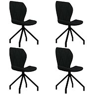 Dining chair 4 pcs black faux leather - Dining Chair