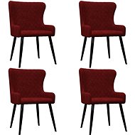 Dining chairs 4 pcs red velvet - Dining Chair