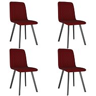 Dining chairs 4 pcs red velvet - Dining Chair