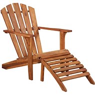 Adirondack garden chair with solid acacia footboard 44117 - Garden Chair