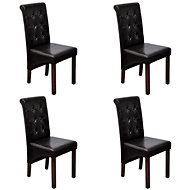 Dining chair 4 pcs brown faux leather - Dining Chair