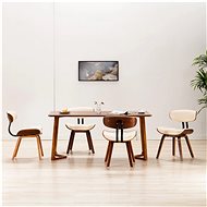 Dining Chairs 4 pcs Cream Bentwood and Artificial Leather - Dining Chair