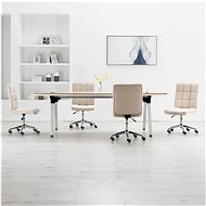 Dining chairs 4 pcs cream textile - Dining Chair
