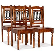 Jedálenské stoličky 4 ks masív sheeshamový povrch klasický štýl - Jedálenská stolička