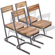 Dining chairs 4 pcs solid teak wood - Dining Chair