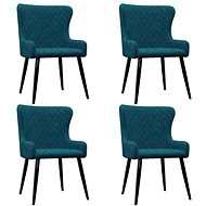 Dining chairs 4 pcs blue velvet - Dining Chair