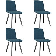 Dining chairs 4 pcs blue velvet - Dining Chair