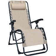 Folding garden armchair cream textile 47900 - Garden Armchair