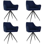Dining chairs 4 pcs blue velvet - Dining Chair