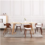 Dining chairs 4 pcs bent wood and artificial leather - Dining Chair