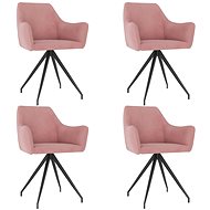 Dining chairs 4 pcs pink velvet - Dining Chair