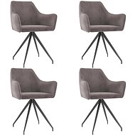 Dining chairs 4 pcs light gray velvet - Dining Chair