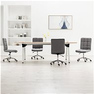Dining chairs 4 pcs light gray textile - Dining Chair