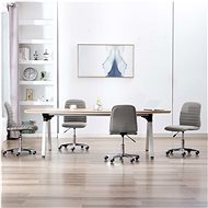 Dining chairs 4 pcs light gray textile - Dining Chair