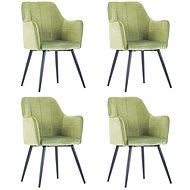 Dining chairs 4 pcs light green velvet - Dining Chair