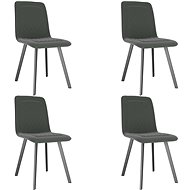 Dining chairs 4 pcs gray velvet - Dining Chair