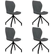 Dining chair 4 pcs gray faux leather - Dining Chair