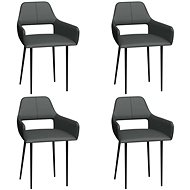 Dining chair 4 pcs gray faux leather - Dining Chair