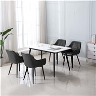 Dining Chair 4 pcs Grey Faux Leather - Dining Chair