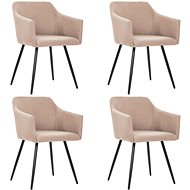 Dining Chairs 4 pcs Taupe Textile - Dining Chair