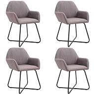 Dining Chairs 4 pcs Taupe Textile - Dining Chair