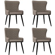Dining chairs 4 pcs taupe textile - Dining Chair