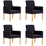 Dining Chair 4 pcs Dark Brown Faux Leather - Dining Chair