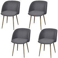 Dining chairs 4 pcs dark gray - Dining Chair