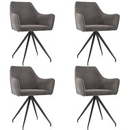 Dining chairs 4 pcs dark gray velvet - Dining Chair