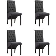 Dining chairs 4 pcs dark gray textile - Dining Chair
