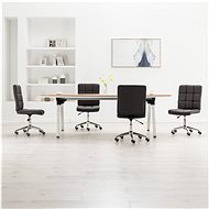 Dining chairs 4 pcs dark gray textile - Dining Chair