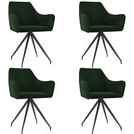 Dining Chairs 4 pcs Dark Green Velvet - Dining Chair