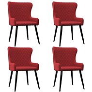 Dining chairs 4 pcs burgundy textile - Dining Chair