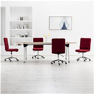 Dining chairs 4 pcs burgundy textile - Dining Chair
