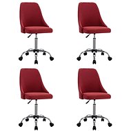 Dining chairs 4 pcs burgundy textile - Dining Chair