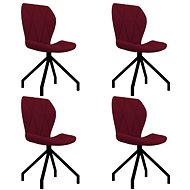 Dining chairs 4 pcs burgundy faux leather - Dining Chair