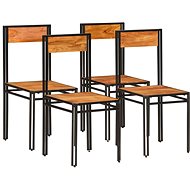 Dining chairs 4 pcs made of solid acacia with sheesham surface - Dining Chair