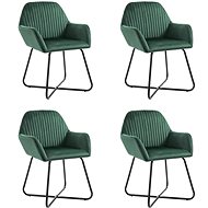 Dining Chairs 4 pcs Green Velvet - Dining Chair
