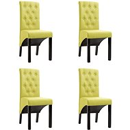Dining chairs 4 pcs green textile - Dining Chair