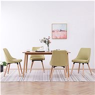 Dining chairs 4 pcs green textile - Dining Chair