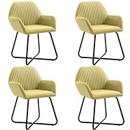 Dining Chairs 4 pcs Green Textile - Dining Chair