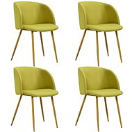 Dining chairs 4 pcs green textile - Dining Chair