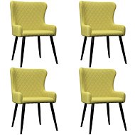 Dining chairs 4 pcs green textile - Dining Chair