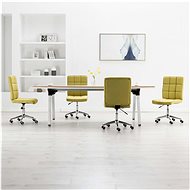 Dining chairs 4 pcs green textile - Dining Chair