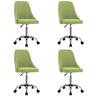 Dining chairs 4 pcs green textile - Dining Chair