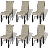 Dining Chairs 6 pcs Beige Textile - Dining Chair