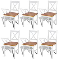 Dining chair 6 pcs white pine wood - Dining Chair