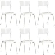 Dining chair 6 pcs white plywood - Dining Chair