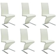 Dining Chair 6 pcs White Faux Leather - Dining Chair