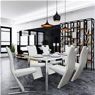 Dining chair 6 pcs white faux leather - Dining Chair